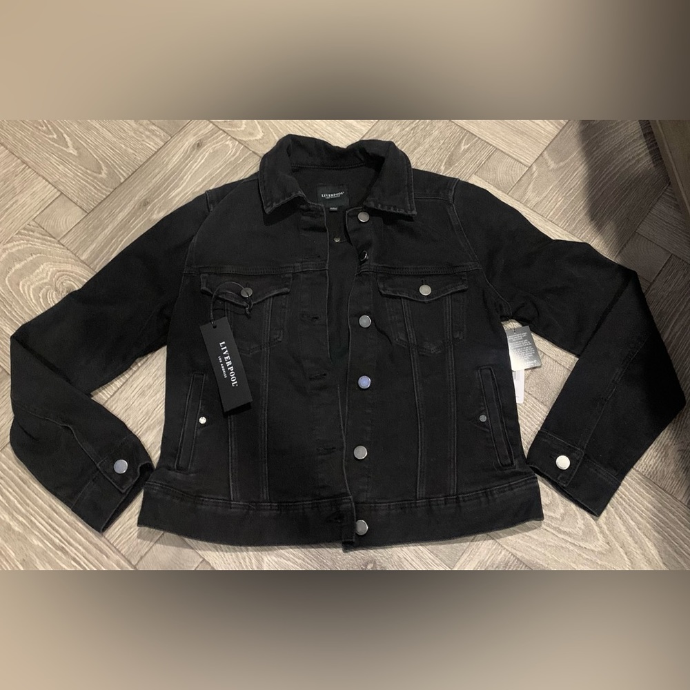 Liverpool black jean jacket size small